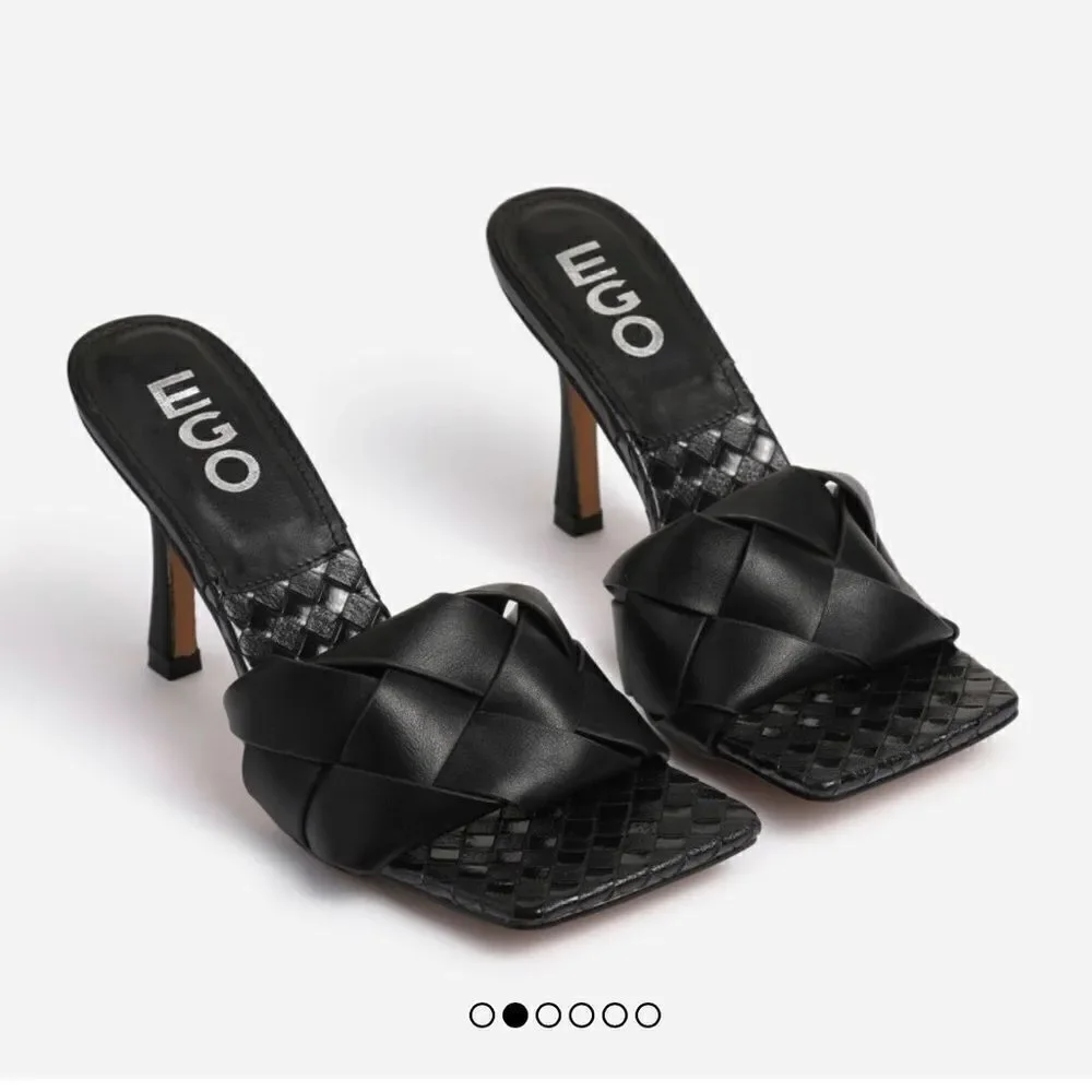 EGO TurntUp Woven Square Toe Mules